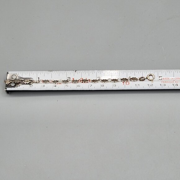 Sterling Silver Four Leaf Clover Child's Chain Bracelet Luck of the Irish - Picture 6 of 11